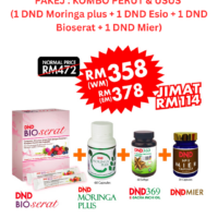 pakej : kombo perut & usus (1 dnd moringa plus + 1 dnd esio + 1 dnd bioserat + 1 dnd mier)